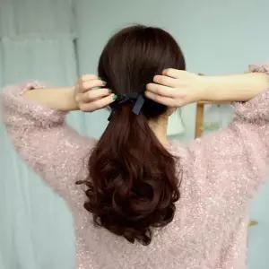 웨이브 포니테일 여성 가발 2p 자연스러운 묶음머리 스타일 패션 헤어
