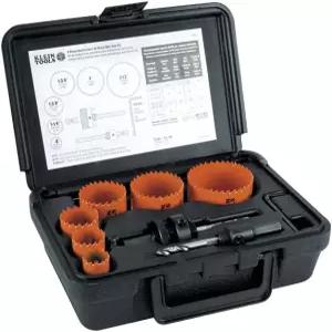 클라인 툴스 31902 강철 건식 벽체 천장 타일 목재 플라스틱 8피스 절단용 Arbor 비트가 포함된 바이메탈