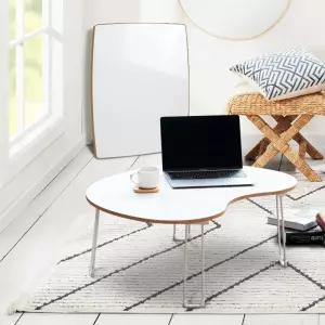 노트북 쇼파 간이 접이식탁자 다과상 우드화이트테이블 작은원룸 미니좌식 다용도원룸가벼운