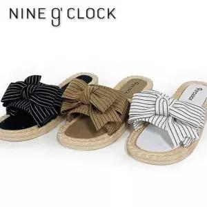 나인어클락 여성 프리티 리본 슬리퍼 여성슬리퍼 편한슬리퍼 리본슬리퍼