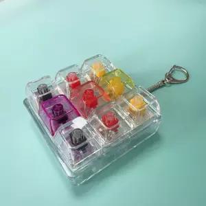 클릭커키링 키캡키링 커스텀 해소 무소음 투명 키보드키링