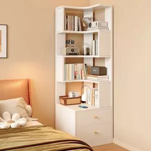 코너 책장 ㄱ자 수납장 장식장 우드 거실 심플 화이트