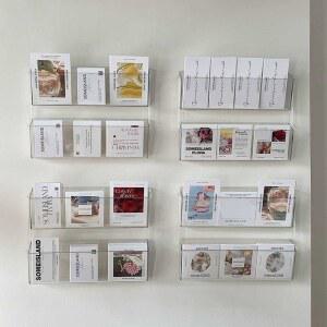 진열대 엽서 투명 사진 1세트 2개입 세트 거치대 투명전면책장 팜플렛 단품 장식 A6