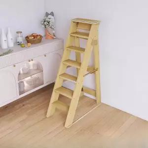 이동식 원목 사다리 용 이층 서점 다락 계단식 우드