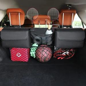 자동차 소형 SUV용 마크사인 디럭스 트렁크 정리함 뒷좌석 걸이 6개의 포켓이 있는 방수 접이식 보관 가방