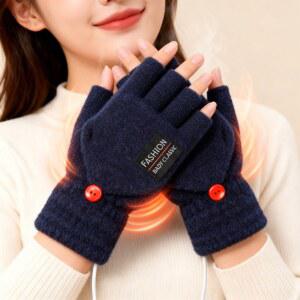 USB 온열 발열 장갑 충전식 손가락 가열 스키 스노우보드 캠핑 라이딩 자전거 방한