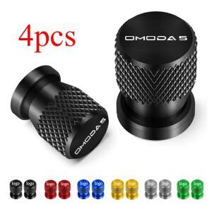 4개 알루미늄 스타일링 자동차 휠 타이어 밸브 캡 먼지 커버 림 체리 오모다 C5 크로스오버 5 FX 2022-2023