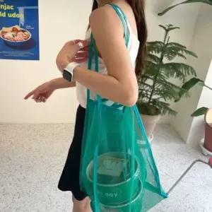 물놀이 망사가방 여행 여름 비치 그물 숄더백 그린 망사 물놀이가방 여름가방