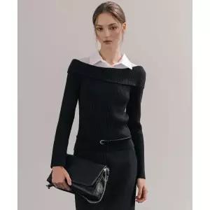 미쏘 MIXXO 오프숄더 셔츠카라 풀오버_MIWKAFV21T MIWKAFV21T 620192