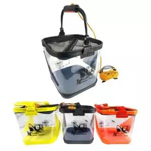 TAS 테스 투명 두레박 22 24 물고기통 낚시용물통 바다낚시용품 살림통 조과통 다용도가방