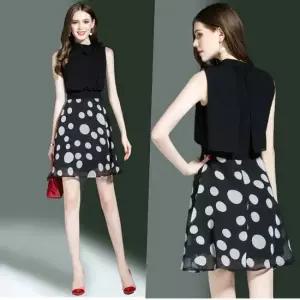 도트스커트 쉬폰 원피스 모던한 러블리 시선집중