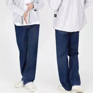 남성바지 남자 기본 넓은 진청 핏 빅사이즈 청바지 와이드 통 WFJHMXI