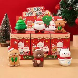 크리스마스 피규어 6종세트 / 산타 미니어처 박스 포장 성탄절 장식 소품