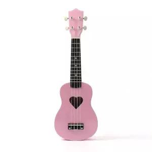 우쿨렐레 세트 소프라노 백양나무 핑크하트 연습용우쿨렐레 입문용우쿠렐레 우쿨랠라