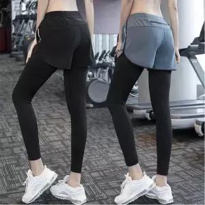 레깅스반바지 여성 운동복 레깅스 일체형 헬스장 반바지 쫄바지 WFJHPTA