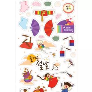 설날 투명스티커 2매입 명절 꾸미기 다꾸