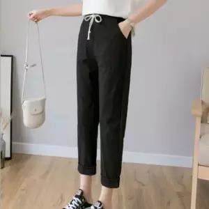 밴딩 바지 면바지 코튼린넨 9부 창고 면 의류 예쁜 팬 WD44D18