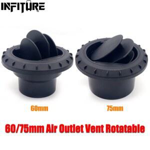 무시동히터부품 60MM 75MM 따뜻한 에어 환기구 회전식 디젤 히터 에어컨 자동차 화물차 차량용 트럭 밴 캠핑카 파이프 배출구 커넥터 연결 배관 블랙