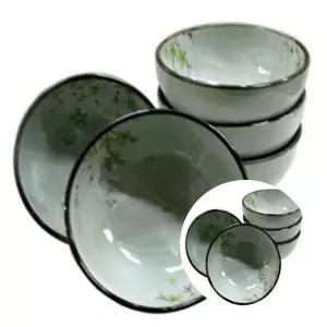 상차림용 우동기 세트 5P 그린매화 국그릇 밥그릇 도자기 식기 일제 주방 식사 차림용