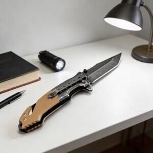 F023 포켓 접이식 칼 미끄럼 방지 손잡이 5Cr13Mov 블레이드 클립 포함 EDC 구조 방어 자기 방어 야외 다용도 멀티툴