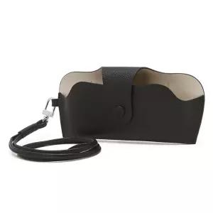 백화점정품 헤지스 여성 지갑 선물 포장 목걸이형 가죽 썬글라스 케이스 겸 카드지갑 HJHO5F302BK 중지갑