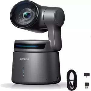 OBSBOT 테일 AIR NDI 스트리밍 PTZ 카메라 AI 추적 기능이 있는 4K 웹캠 1.8인치 CMOS f/1.8 조리개 제스처