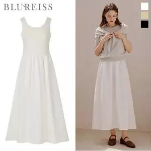 [블루레이스] 라운드넥 바스락 레이어드 롱 원피스_B6S1OP3020