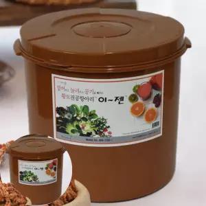 김치통 이젠 진공항아리 45리터 원형 황토 밀폐용기 반찬통