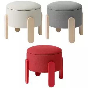 FORLUNDA 룬다 쿠션형스툴 41cm/수납의자/쿠션의자/원형스툴/화장대의자/보