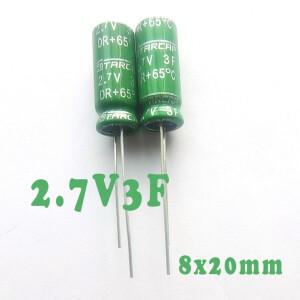 (10PCS)2.7V 1F 3F 3.3F 5F 7F 슈퍼커패시터/슈퍼 패러데이 커패시터 8x12mm 8X20MM