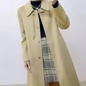 삐삐언니 여자 키작녀 모피 코트 추동 헨리넥 롱 울 리버시블 꾹4