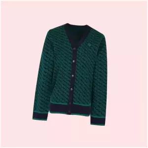 크로커다일레이디 컬러 배색 풀오픈 가디건 카디건 상의 CLDWSW209 4500739