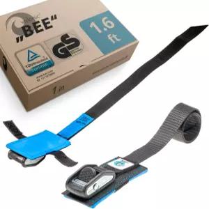 발로닉 BEE 짧은 타이 다운 스트랩 2팩 1.6피트 x 1인치 2200파운드 보호 패드 캠 버클 자전거 전기 랙