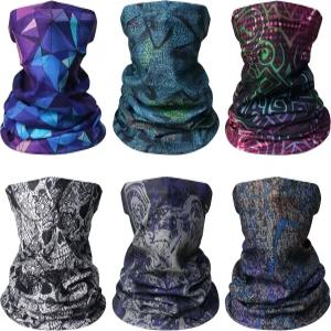 남성용 옴북 넥 게이터 자외선 차단 반다나 스카프 사이클링 러닝용 6팩 페이스 마스크 통기성 커버