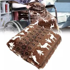 Hgjgwqh 휠체어 웜 블랭킷 겨울 커버 두꺼운 플리스 아늑 코지 다리와 하체를 일상적으로 사용할 수