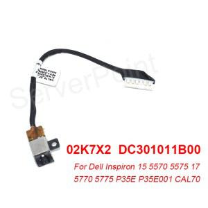 DC 전원 잭 케이블, 델 인스피론 15 5570 5575 17 5770 5775 P35E P35E001 CAL70, 02K7X2 2K7X2 DC301011B00, 신제품