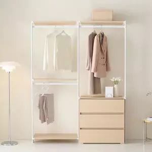 동서가구 커넥션 드레스룸 시스템 행거 B.1600 세트 (행거+서랍장행거) DF927360