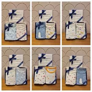 [쇼콜라](강남점)남아아기 봄여름 실내복1+1 손수건선물3종세트 6종택1 (TNOMXS559S6SETA)