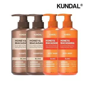 쿤달 네이처 샴푸 블랑 500ml x2개+바디워시 블랑 500ml x2개