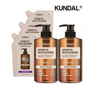 쿤달 네이처 샴푸 화이트머스크 500ml x2개+리필 화이트머스크 400ml x3개