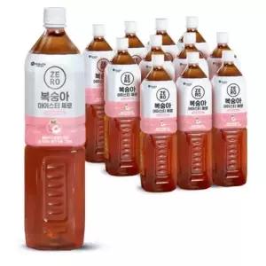 대용량 제로 아이스티 복숭아 1.5L 12개입