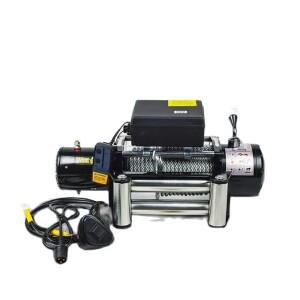 12V 24V 윈치 자동차 전동 핸들 무선 와이어 로프 ATV 오프로드 차량 자가 구조 호이스트 3000 Lbs