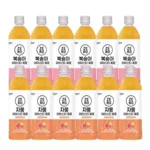[맥널티] 제로 아이스티 복숭아 500mlx6입 + 자몽 500mlx6입