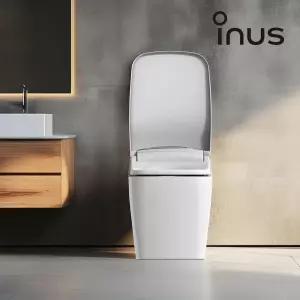 신제품 이누스 도기일체형비데 99.9% 살균 완전직수 강력세정 자동물내림 호텔식 사각플랫 완벽방수 IW-800 white