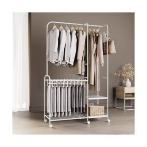 2단 상하의 올인원 행거 확장형 바지걸이포함