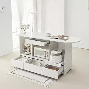 [보루네오]엠버M 1700 LPM 라운드 홈바 테이블 서랍형 BJM228