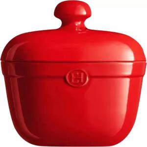 에밀 프랑스산 세라믹 쿠키 병 -2.75 Qt 버건디