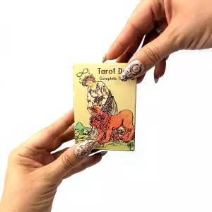 위치 가마솥 미니 타로 카드 덱 - 포켓 라이더 대기 오라클 가이드북과 함께 키트 제작 초보자용