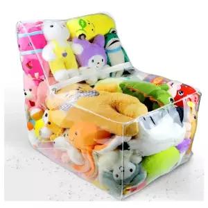 투명한 빈백 인형 정리 및 보관 소파