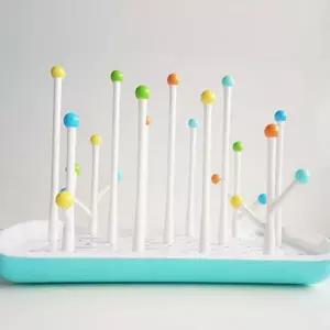 트리 젖병 건조대 콤팩트 귀여운 트리 젖병 건조대 아기 주방 트레이 물빠짐 식기